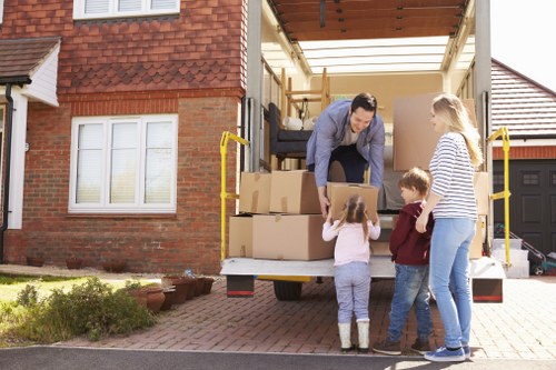 Removal team planning a Docklands apartment move