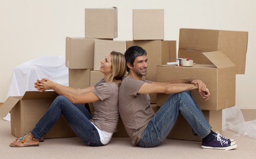 Local Docklands moving van used for residential and office relocations