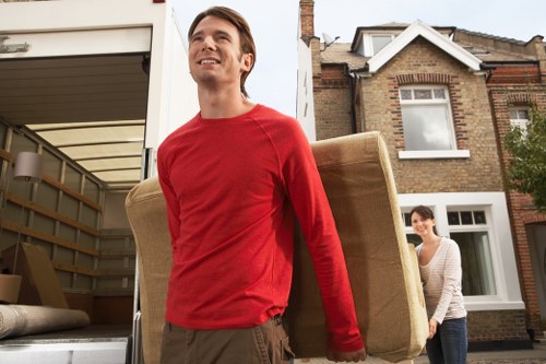 Docklands moving team managing access for a city apartment move