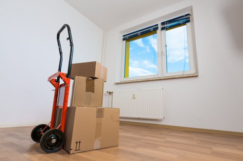 Packing and loading furniture for a Docklands apartment relocation
