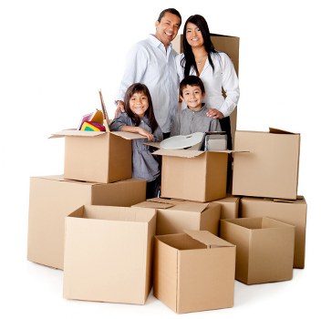 Assorted moving cartons and packing materials for Docklands customers